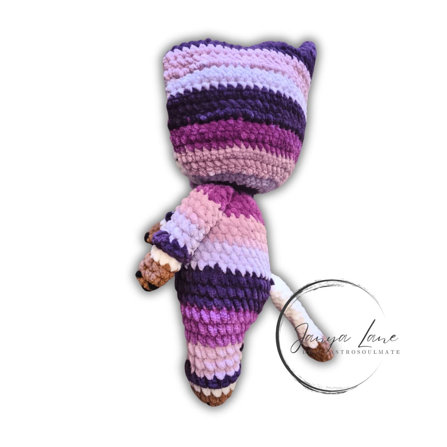 🐱 Onesie Cat „Fiona“ Lilac Töne | Weißes Fell (30 cm)