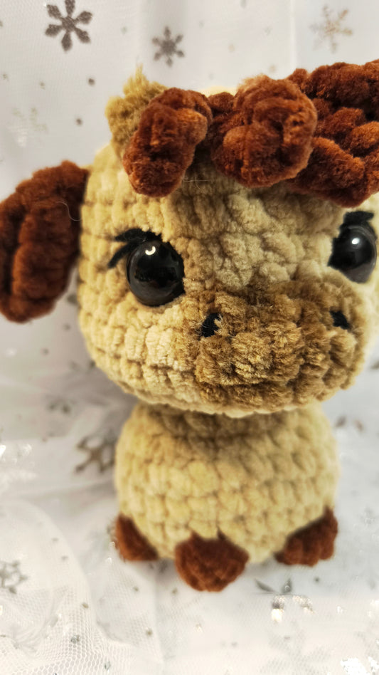 🐮❄️ Highland-Kuh „Ealga“ | Hellbraun DarkBraun | Irische Winterzeit