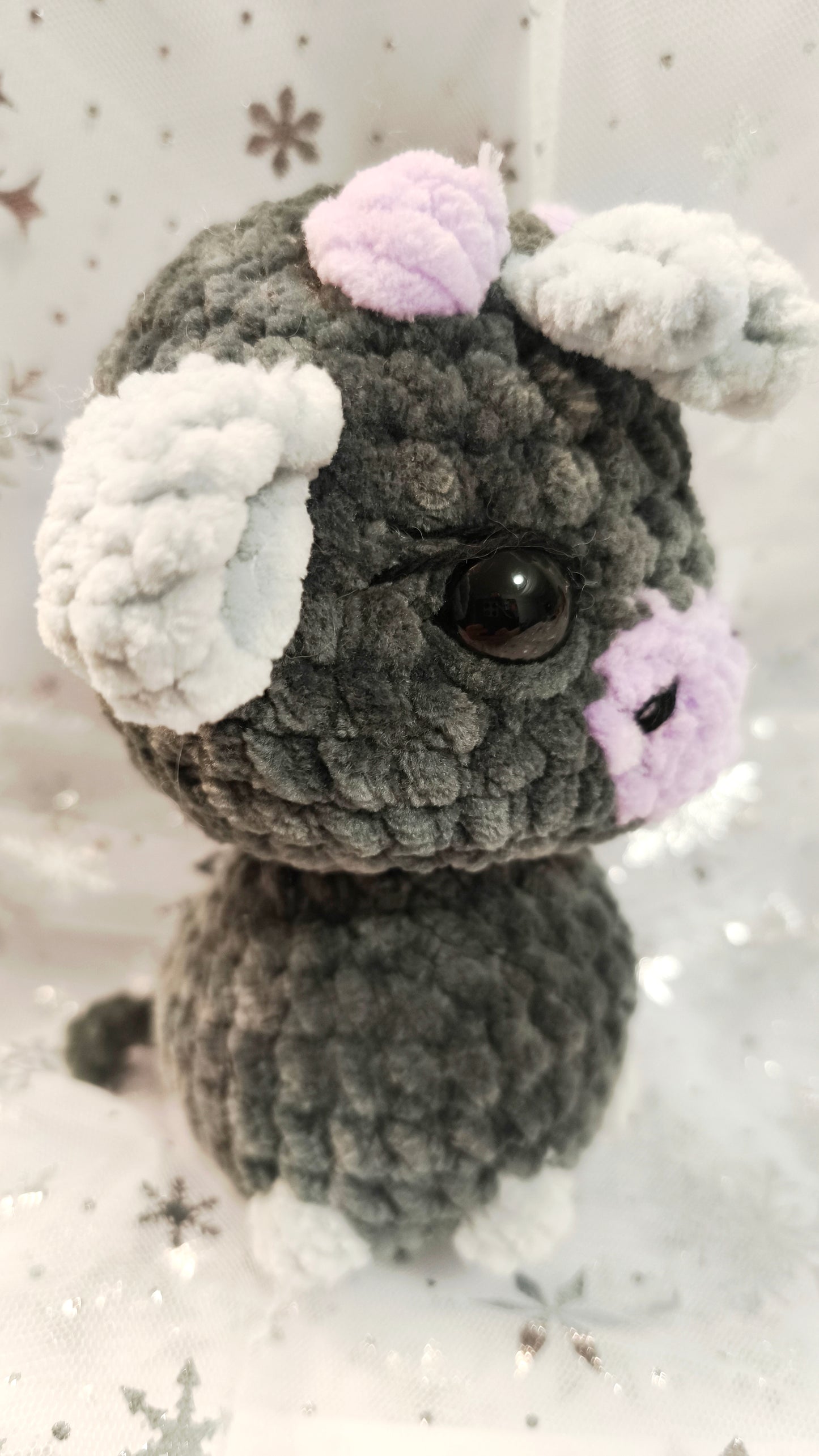 🐮❄️ Highland-Kuh „Ealga“ | Grau Flieder | Irische Winterzeit