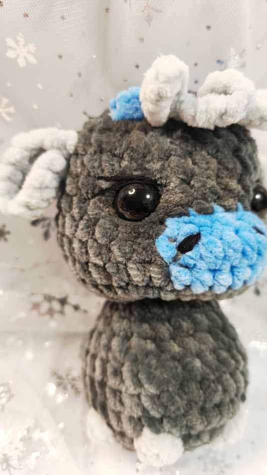 🐮❄️ Highland-Kuh „Ealga“ | Grau Blau | Irische Winterzeit