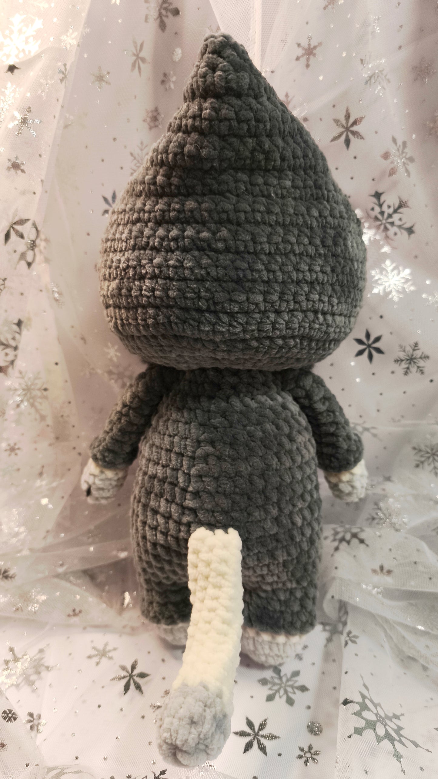 🐱 Onesie Cat „Odrán“ aus der Winter Moon and Stars Collection in Dunkelgrau | ca 30 cm