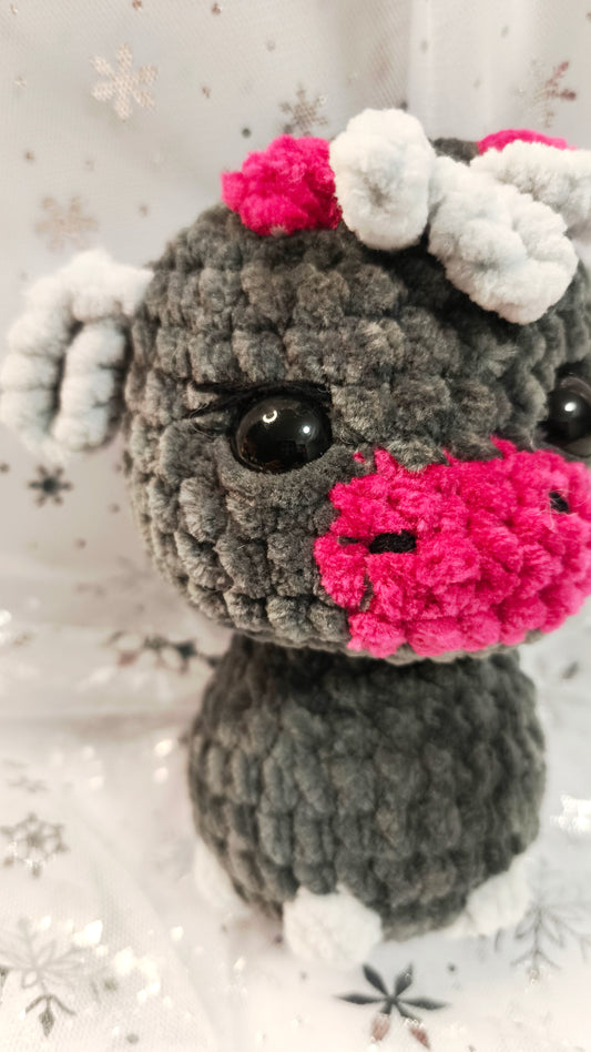 🐮❄️ Highland-Kuh „Ealga“ | Grau DarkPink | Irische Winterzeit