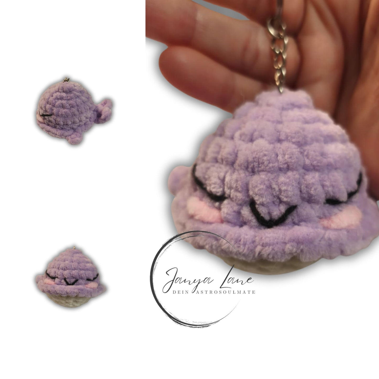 💙 Schlüsselanhänger Bubbles | der kleine Wal mit den großen Träumen 🐋| Farbe lavendel
