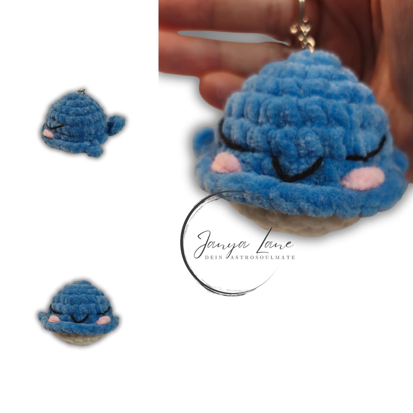 💙 Schlüsselanhänger Bubbles | der kleine Wal mit den großen Träumen 🐋| Farbe blau