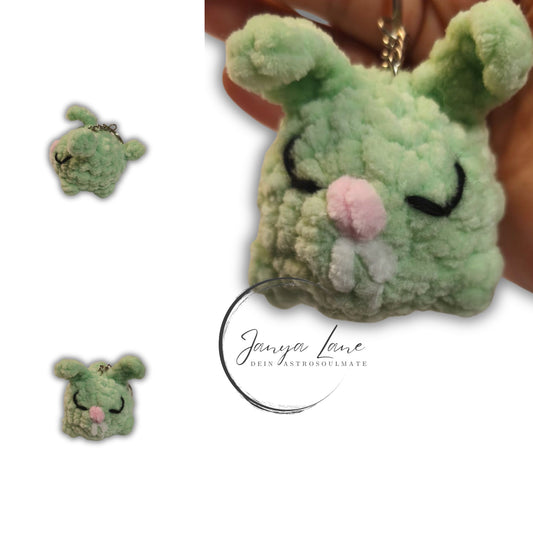 🩶 Schlüsselanhänger Peanut | der kleine Hase mit der geheimen Lakritz Leidenschaft 🐰| Farbe mint