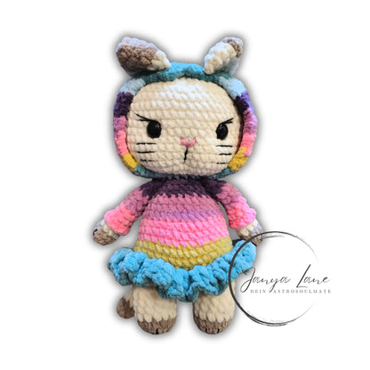 🐱 Onesie Cat „Sorcha“ Regenbogenkleidchen | Weiß (30 cm)
