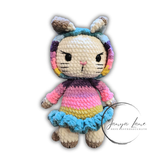 🐱 Onesie Cat „Sorcha“ Regenbogenkleidchen | Weiß (30 cm)