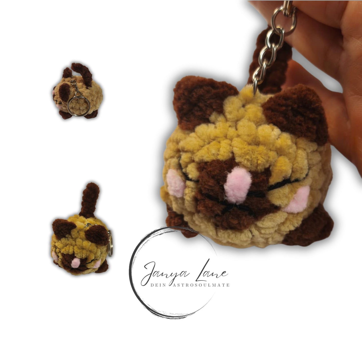 🤎 Schlüsselanhänger Hazel | die kleine Siamkatze mit dem Kaffeeblick 🐾 | Farbe braun