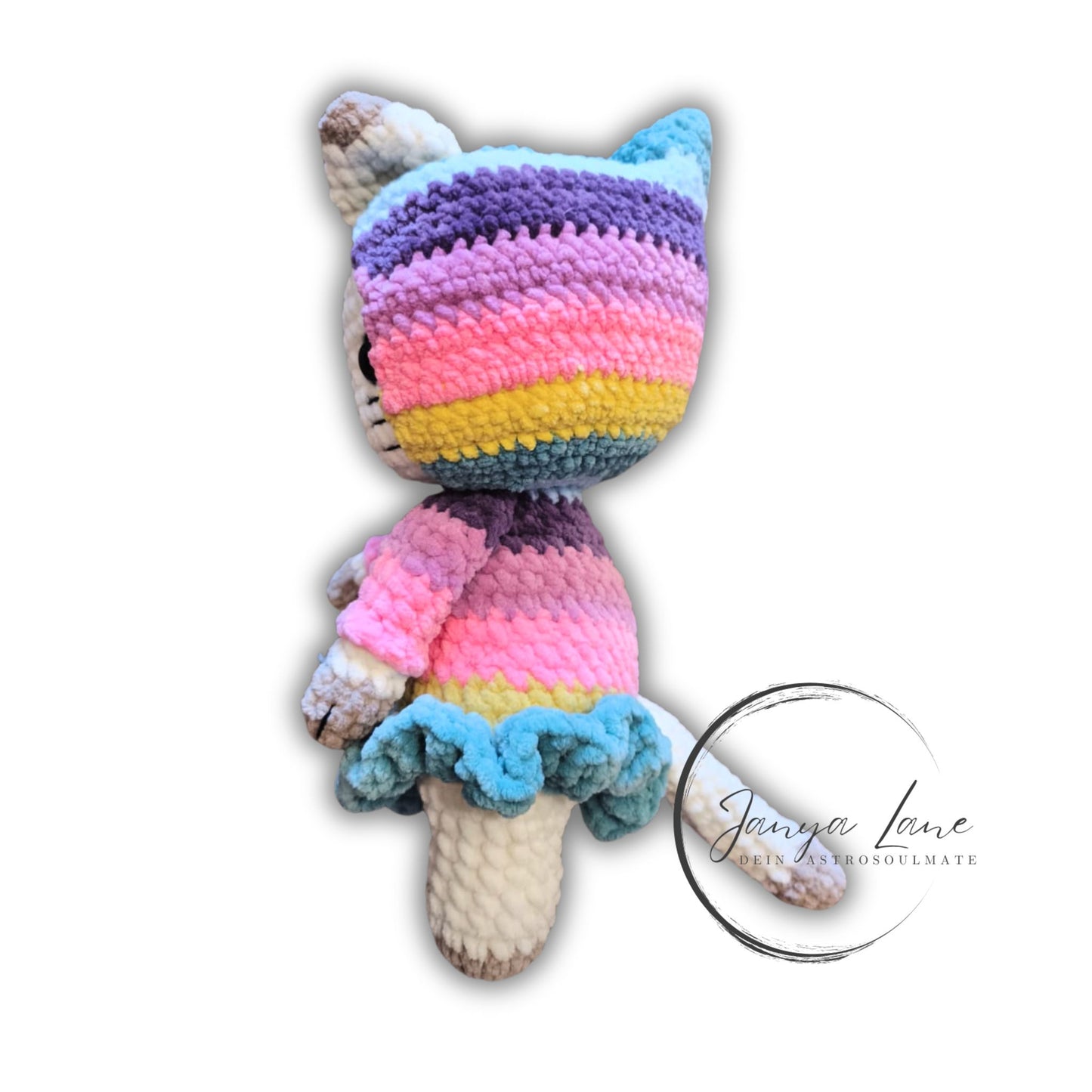 🐱 Onesie Cat „Sorcha“ Regenbogenkleidchen | Weiß (30 cm)