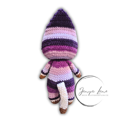 🐱 Onesie Cat „Fiona“  Lilac Töne | Weißes Fell (30 cm)