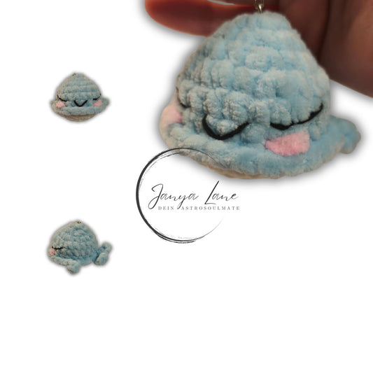 💙 Schlüsselanhänger Bubbles | der kleine Wal mit den großen Träumen 🐋| Farbe hellblau