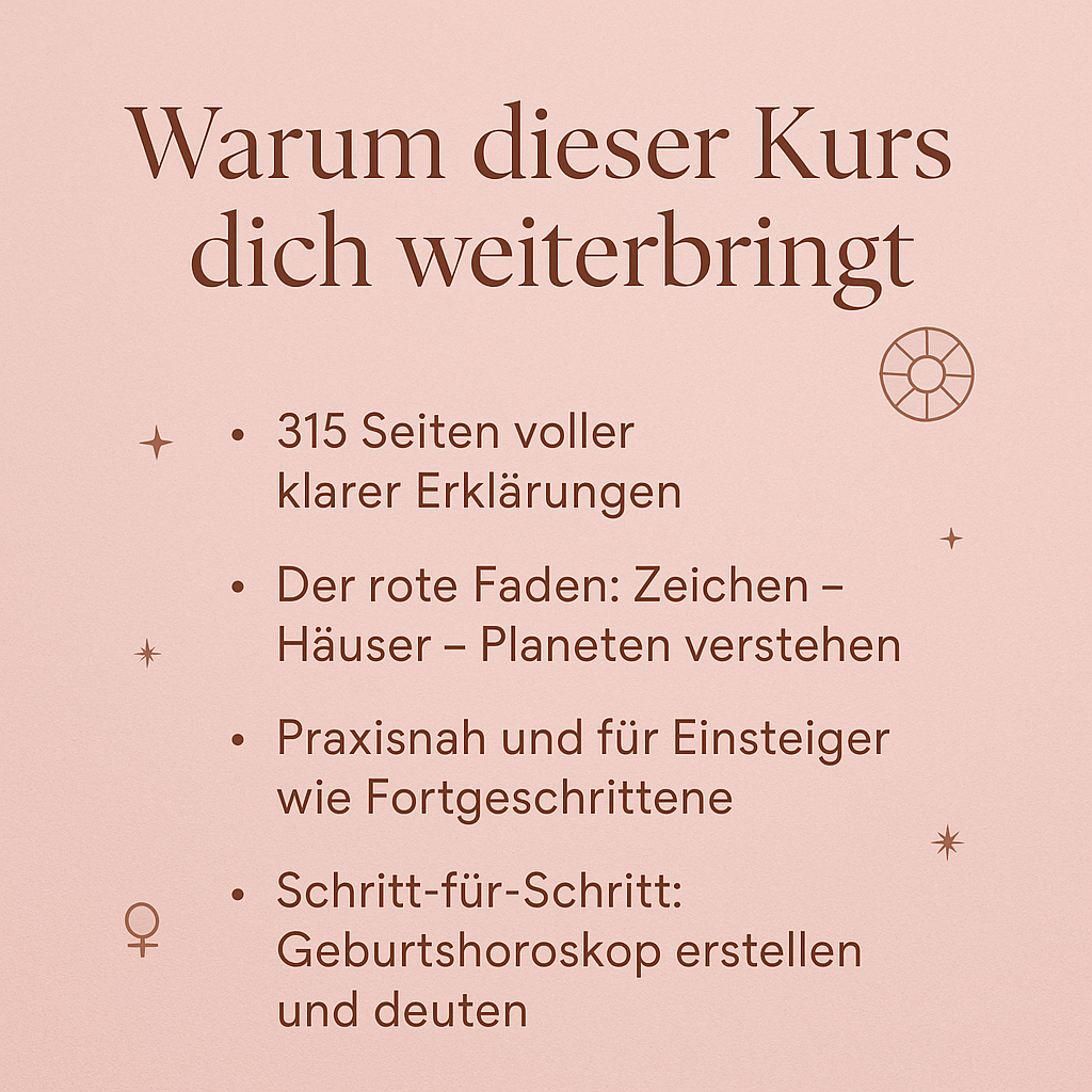 Astrologie Grundkurs Der einfache Leitfaden zur komplexen Horoskopdeutung