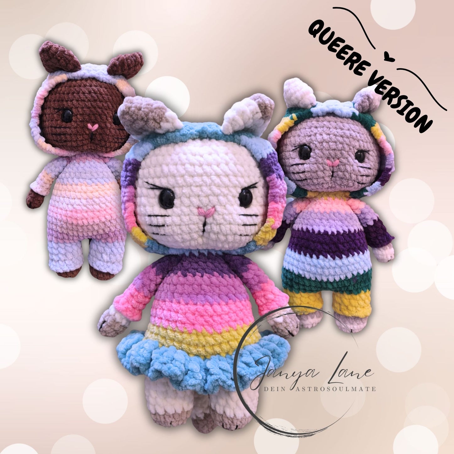 Häkelanleitung Amigurumi Regenbogengeschwister (PDF) | AstroSoulmates Häkelwelt | Standart