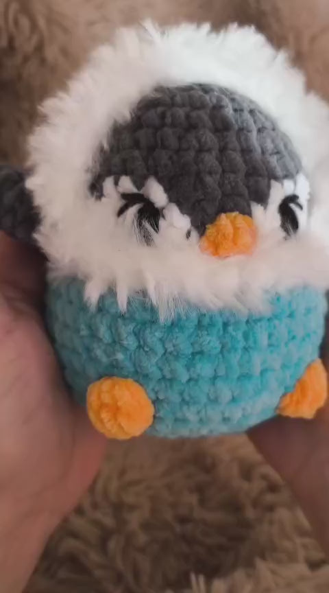 2 in 1 Häkelanleitung Amigurumi Frosty Fintan Winterpinguin 2 Größen (PDF) | AstroSoulMates Häkelwelt Sofortdownload | Standart