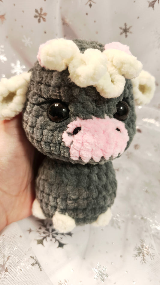 🐮❄️ Highland-Kuh „Ealga“ | Grau Rosa | Irische Winterzeit