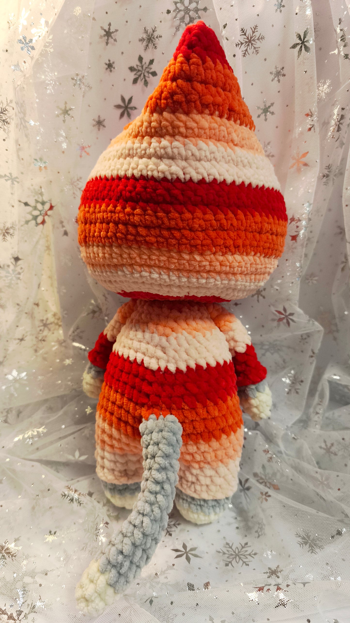 🐱 Onesie Cat „Ailis“ Orange | Rot | Grau (30 cm)