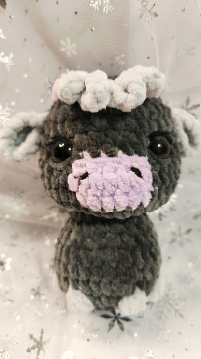 🐮❄️ Highland-Kuh „Ealga“ | Grau Flieder | Irische Winterzeit