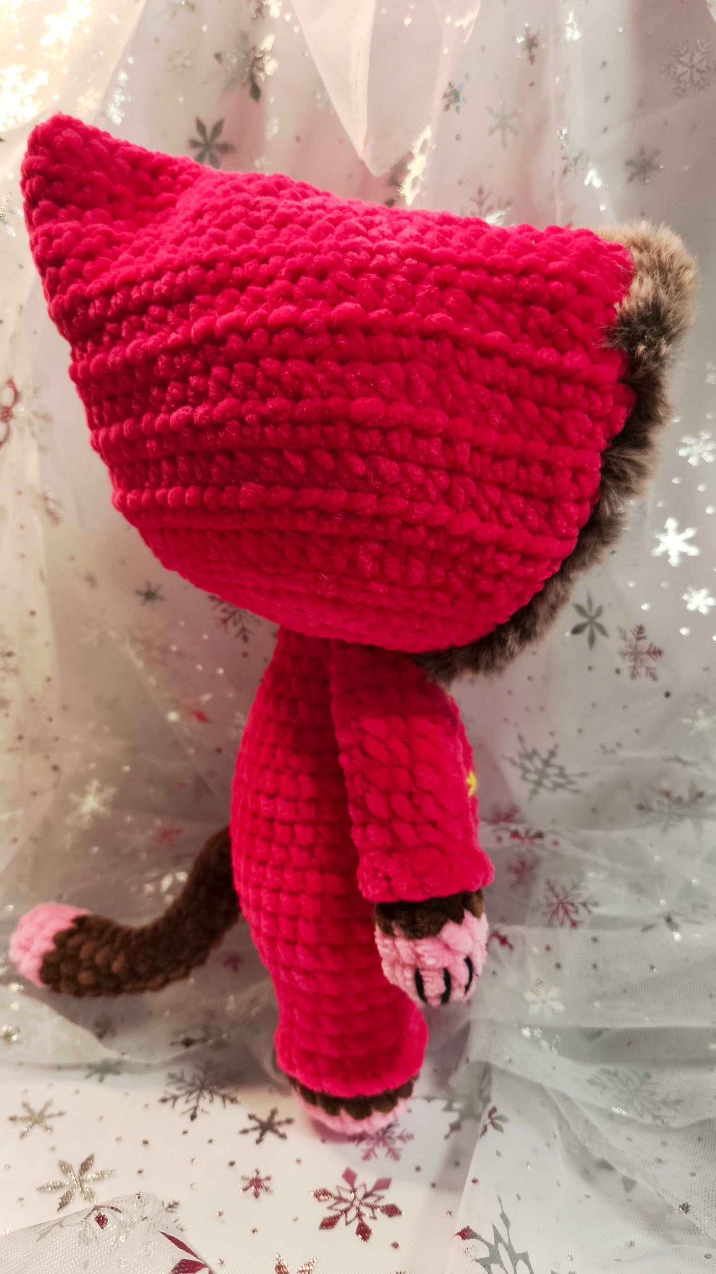 🐱 Onesie Cat „Fia“ aus der Winter Moon and Stars Collection in Pink | ca 30 cm