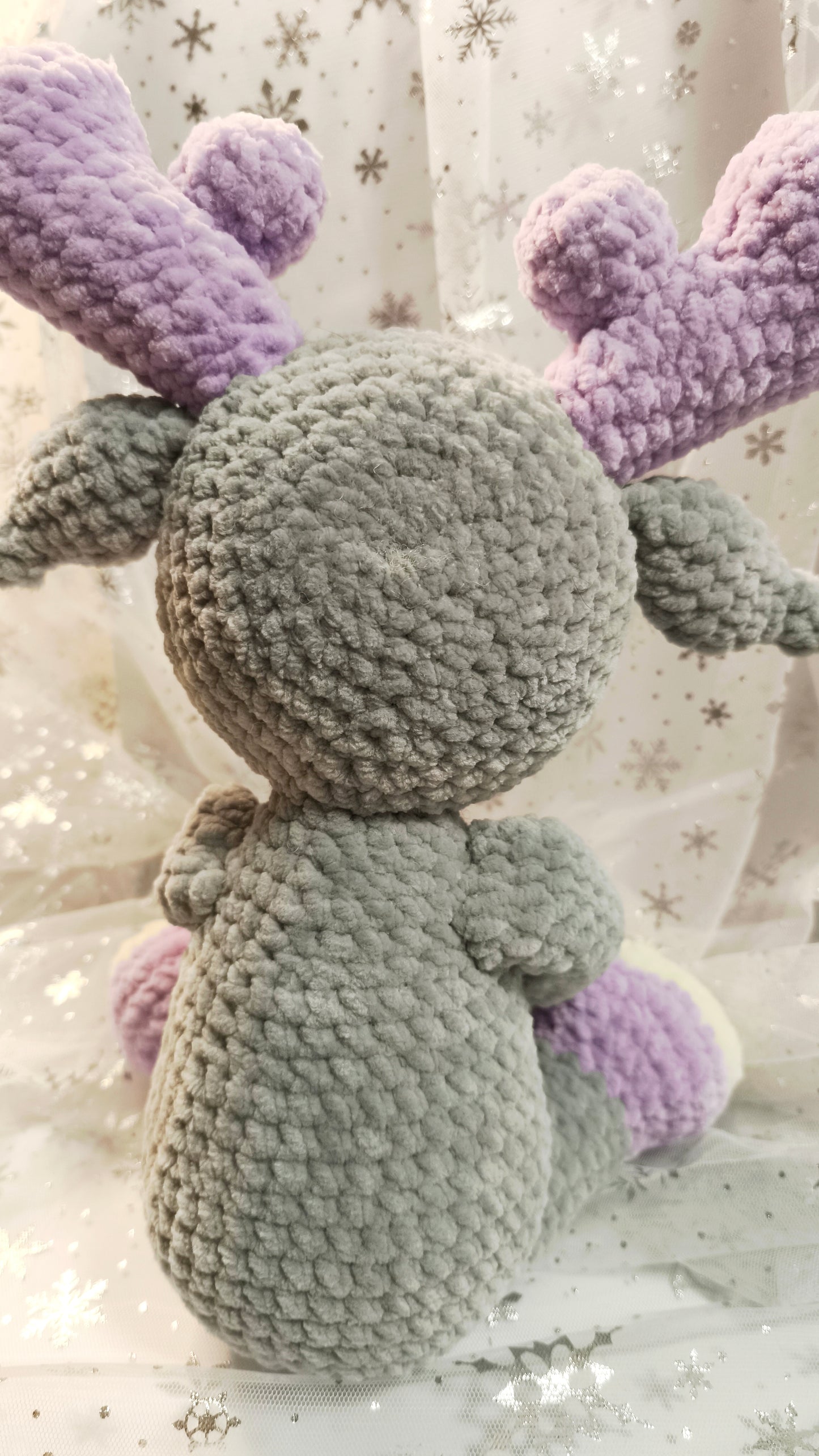 🦌 Amigurumi Elch „Coilín“ in | Lavendel | Cozy Winter Edition