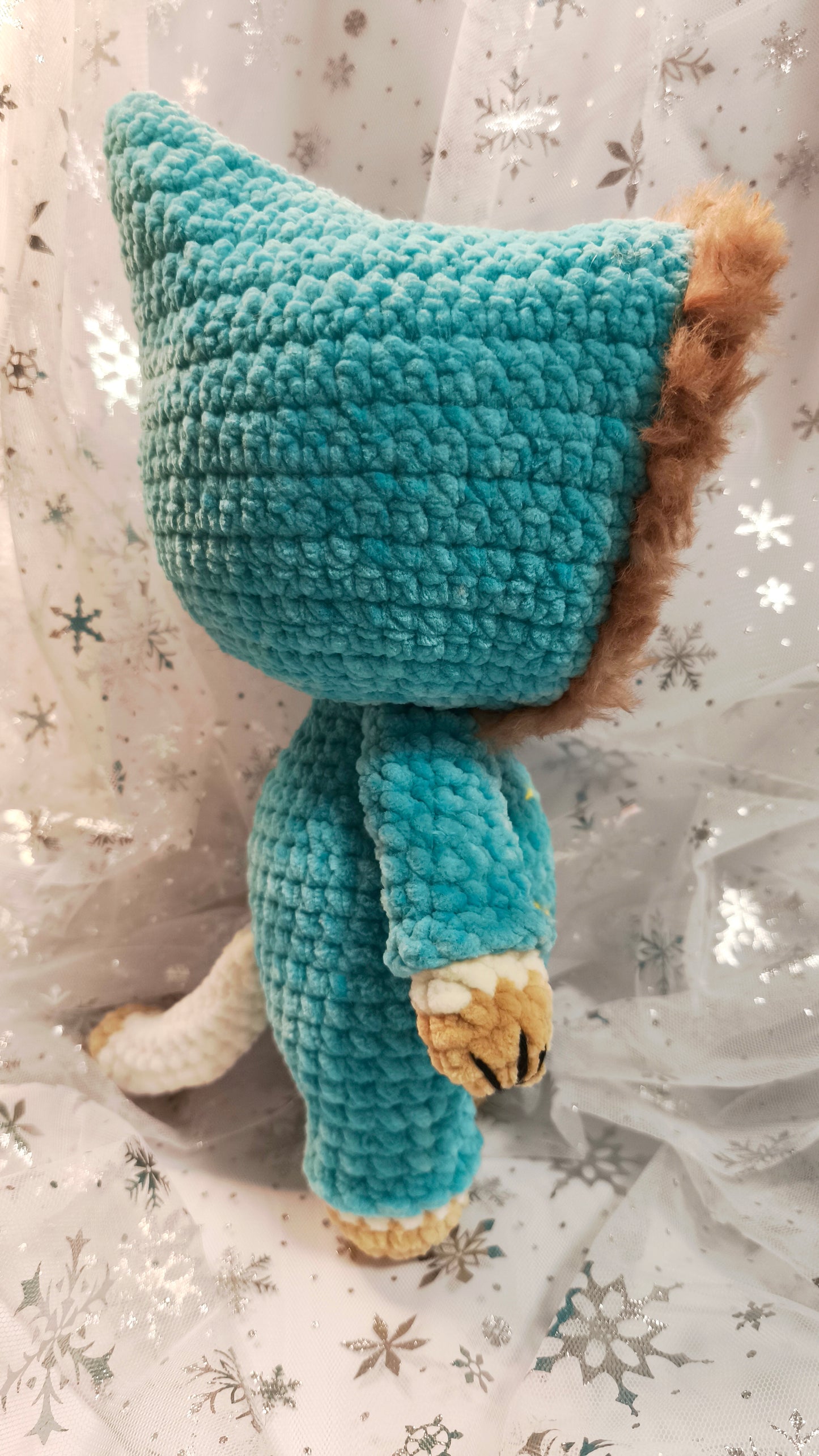 🐱 Onesie Cat „Aster“ aus der Winter Moon and Stars Collection in Winterblau | ca 30 cm