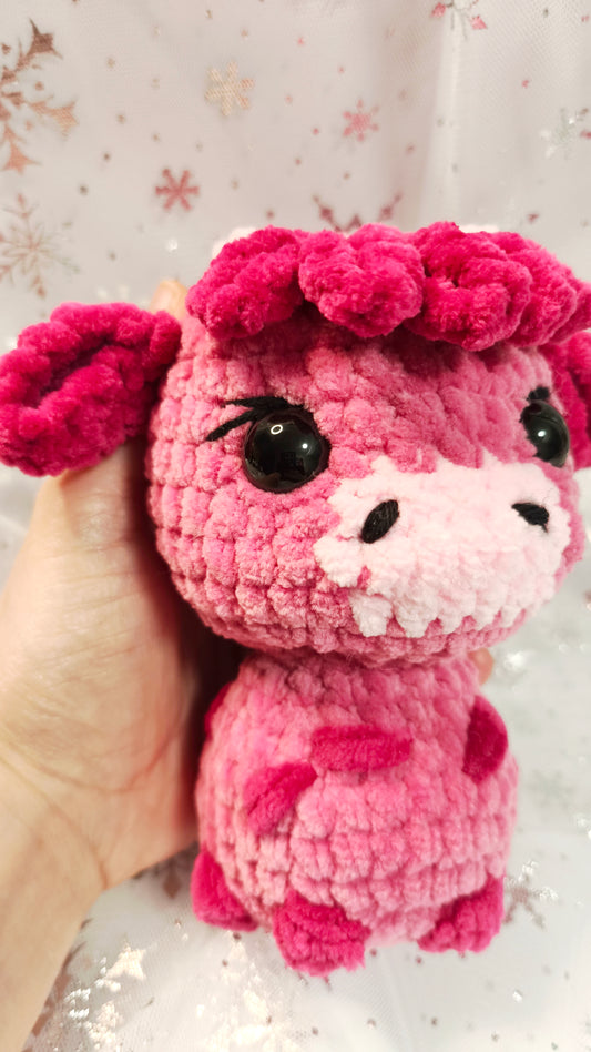 🐮❄️ Highland-Kuh „Ealga“ | Pink DarkPink | Irische Winterzeit