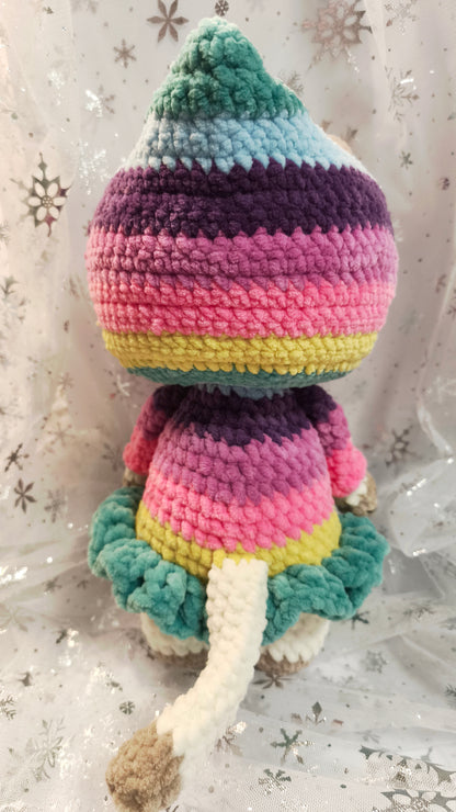 🐱 Onesie Cat „Sorcha“ Regenbogenkleidchen | Weiß (30 cm)