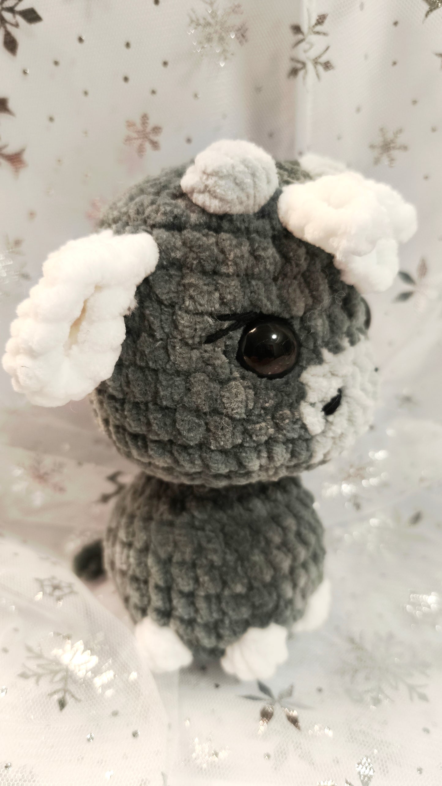 🐮❄️ Highland-Kuh „Ealga“ | Grau Weiss | Irische Winterzeit