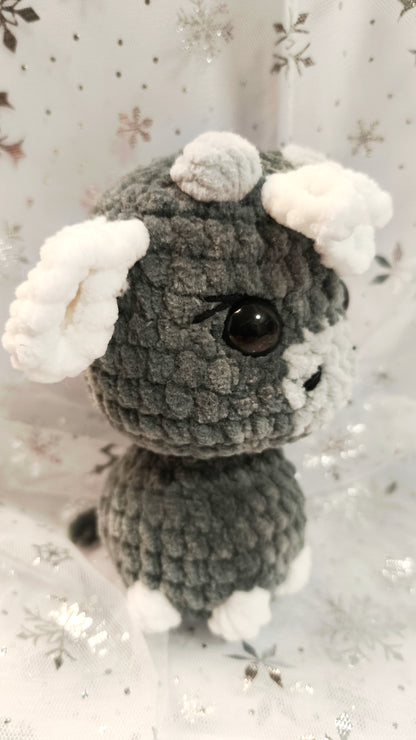 🐮❄️ Highland-Kuh „Ealga“ | Grau Weiss | Irische Winterzeit