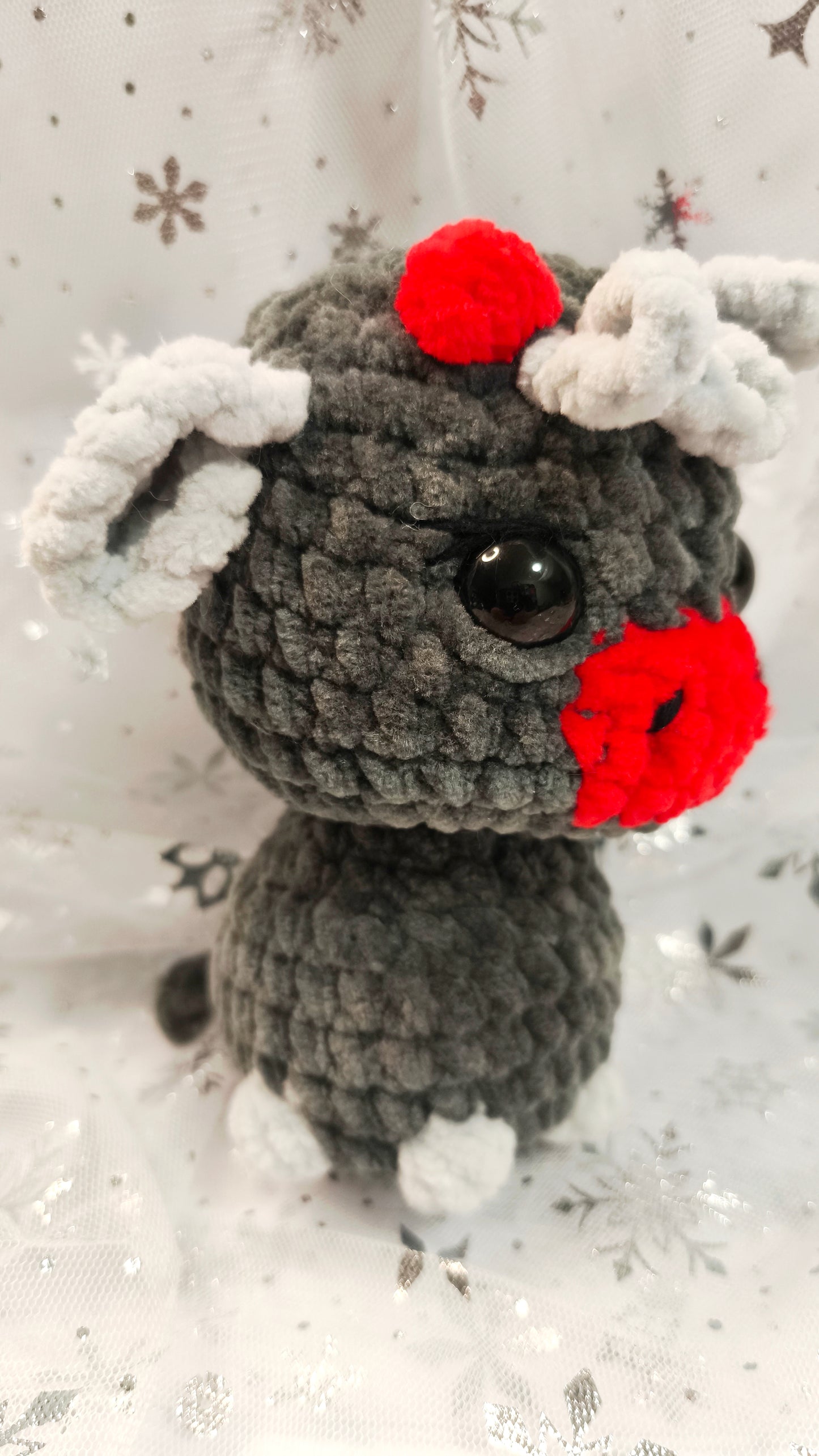 🐮❄️ Highland-Kuh „Ealga“ | Grau Rot | Irische Winterzeit