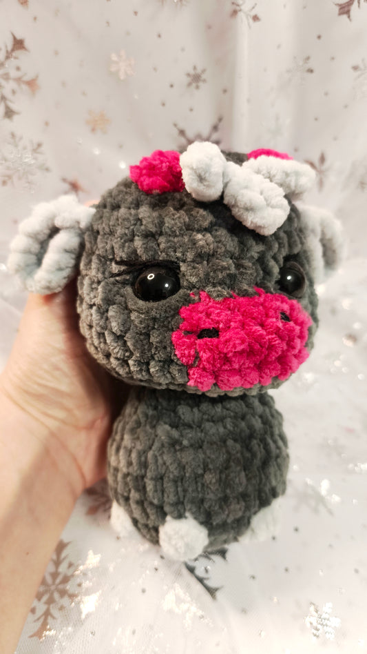 🐮❄️ Highland-Kuh „Ealga“ | Grau DarkPink | Irische Winterzeit