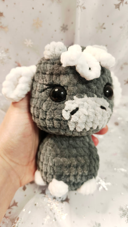 🐮❄️ Highland-Kuh „Ealga“ | Grau Weiss | Irische Winterzeit