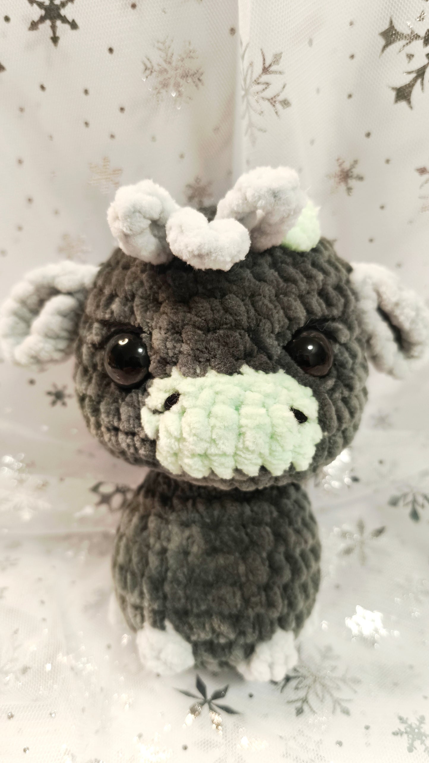🐮❄️ Highland-Kuh „Ealga“ | Grau Mint | Irische Winterzeit