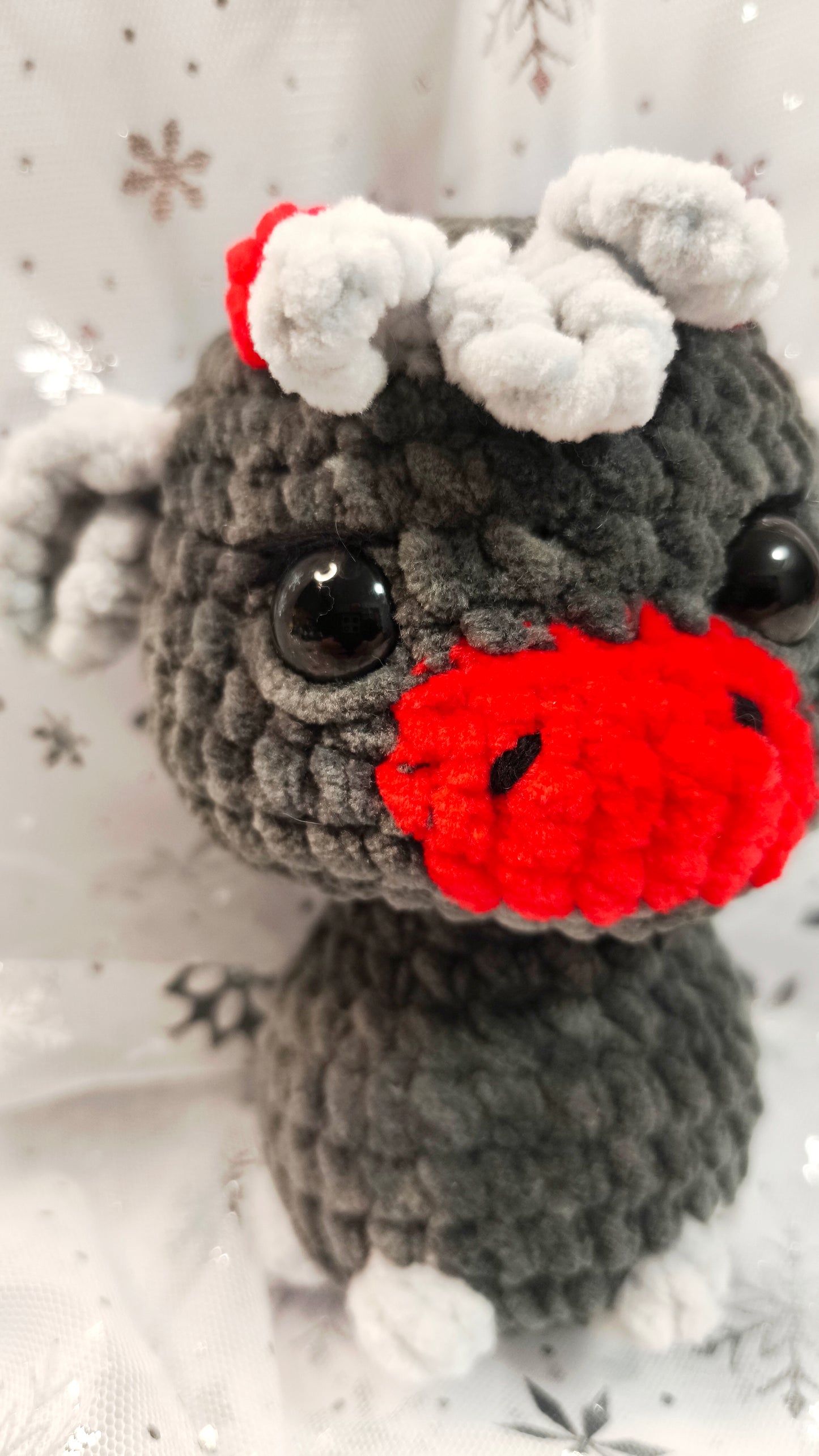 🐮❄️ Highland-Kuh „Ealga“ | Grau Rot | Irische Winterzeit