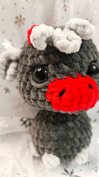 🐮❄️ Highland-Kuh „Ealga“ | Grau Rot | Irische Winterzeit