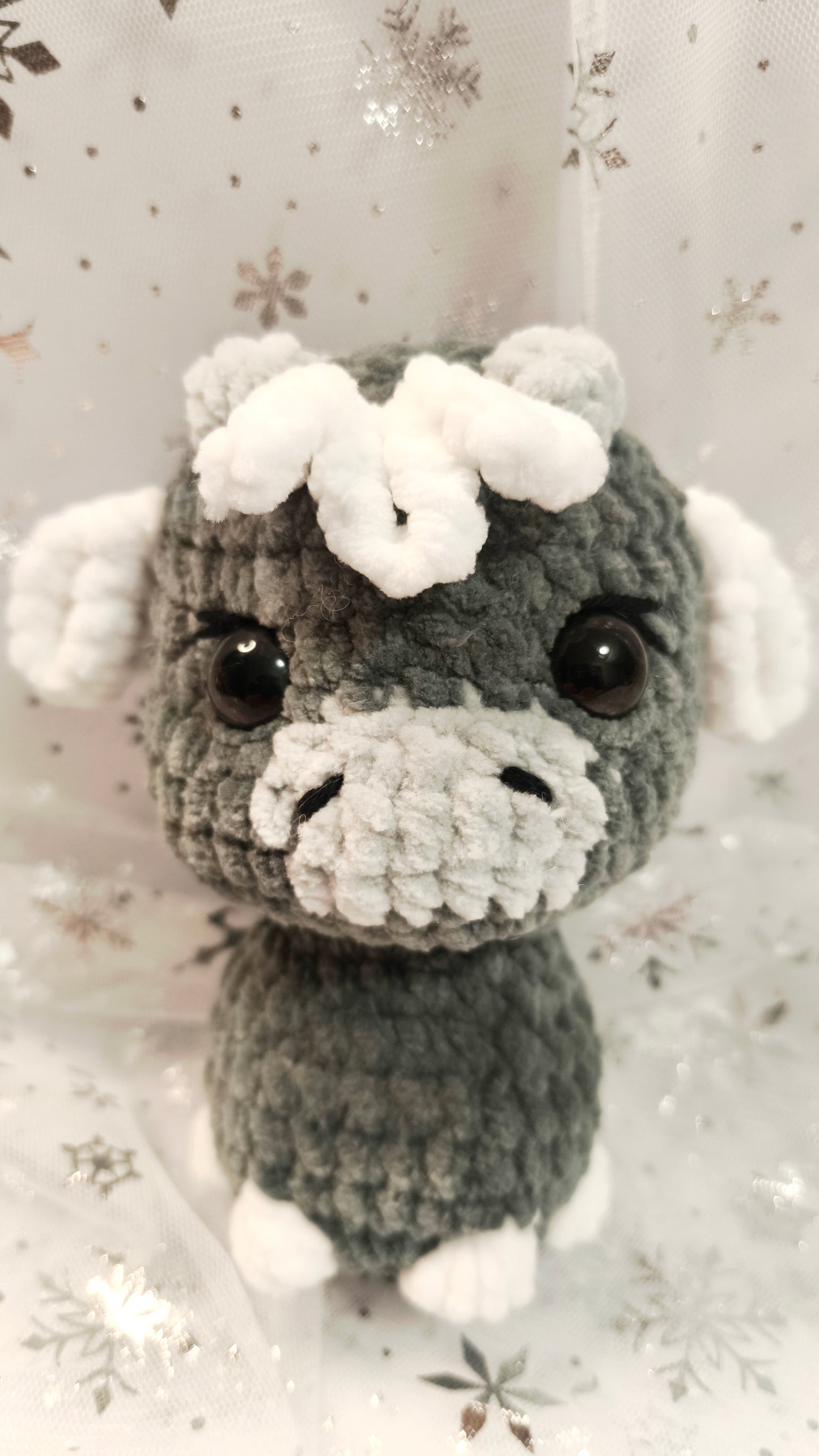 🐮❄️ Highland-Kuh „Ealga“ | Grau Weiss | Irische Winterzeit