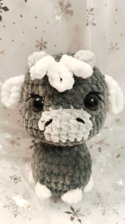 🐮❄️ Highland-Kuh „Ealga“ | Grau Weiss | Irische Winterzeit