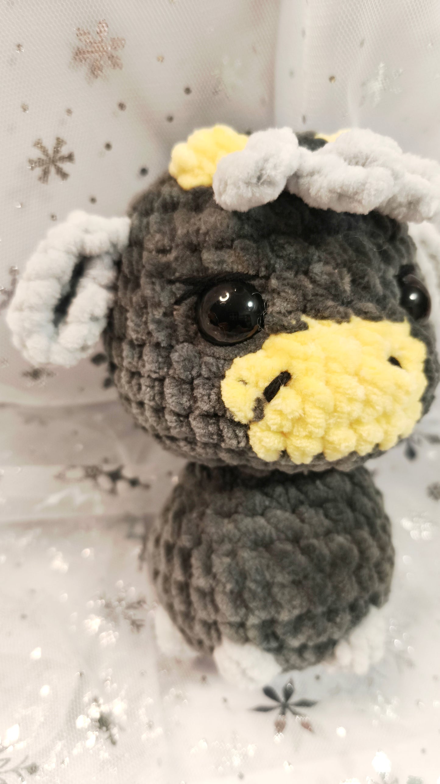 🐮❄️ Highland-Kuh „Ealga“ | Grau Gelb | Irische Winterzeit