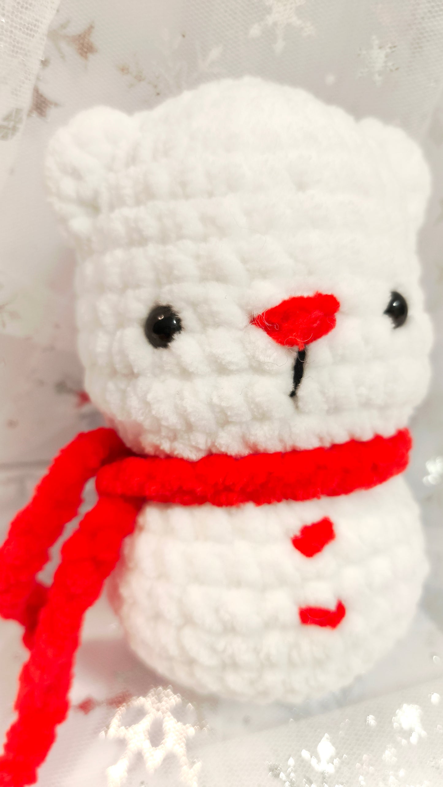 🐻🎄 Weihnachtsbär „Nollaigín“ | WeißRot | Cozy Winter Edition