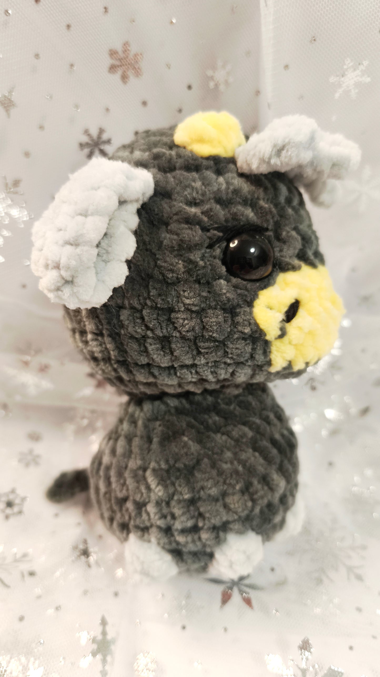 🐮❄️ Highland-Kuh „Ealga“ | Grau Gelb | Irische Winterzeit