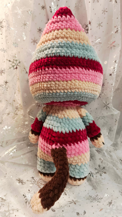 🐱 Onesie Cat „Branna“ Beere | Lila | Rosa (30 cm)