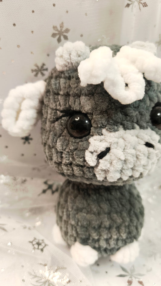 🐮❄️ Highland-Kuh „Ealga“ | Grau Weiss | Irische Winterzeit