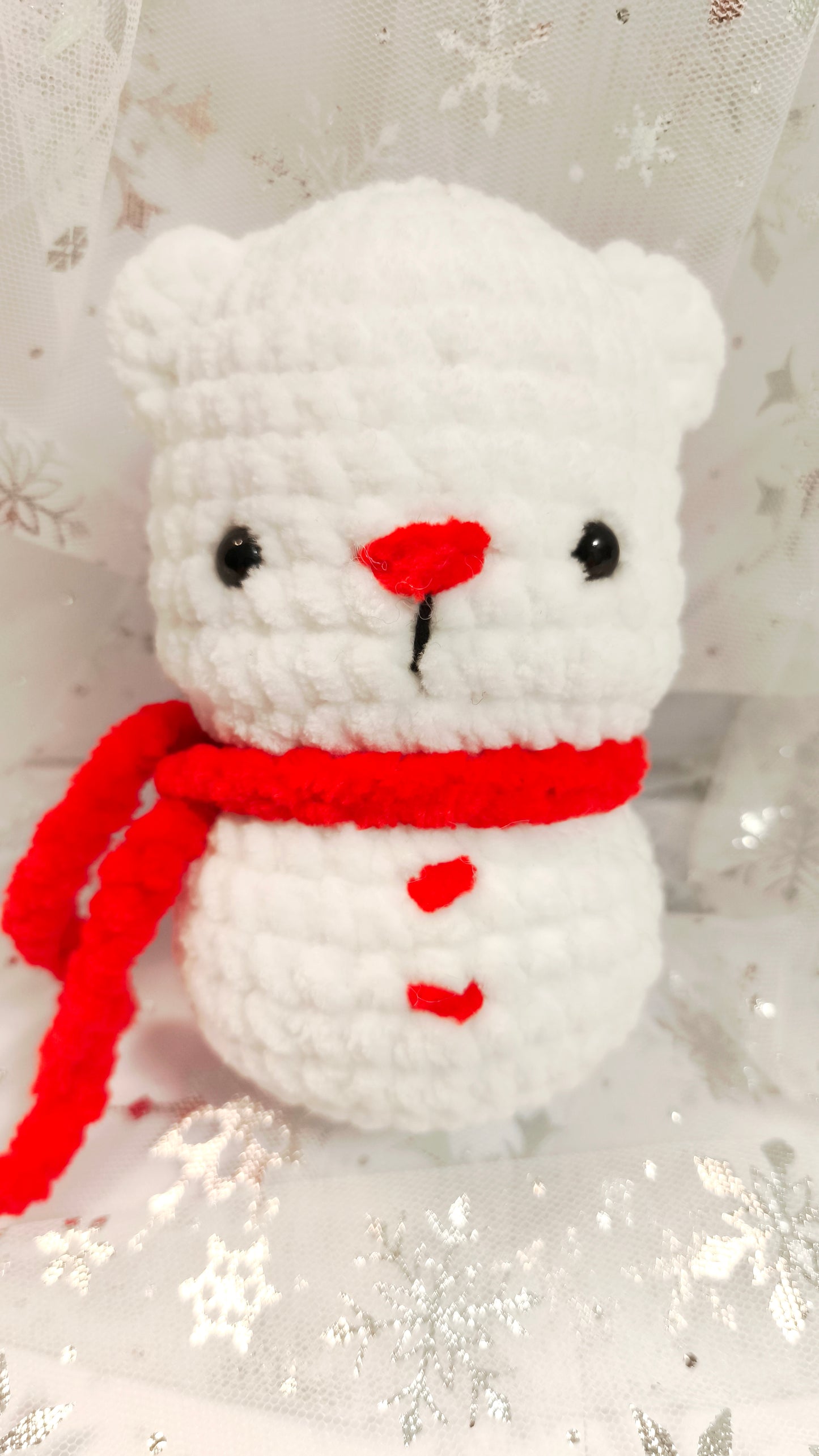 🐻🎄 Weihnachtsbär „Nollaigín“ | WeißRot | Cozy Winter Edition