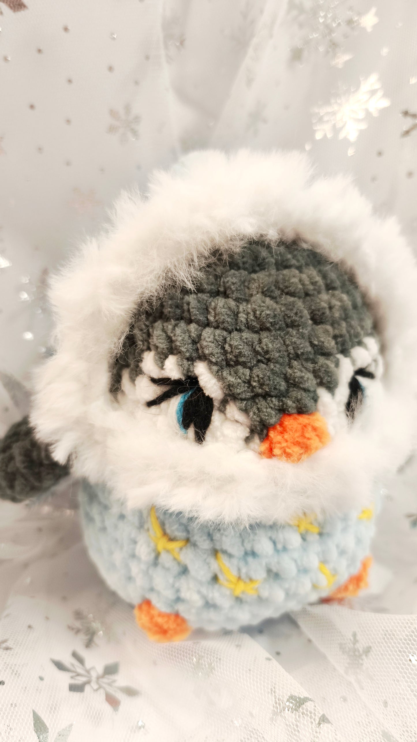🐧 Frosty Fintan| Winter Moon & Stars Collection | Hellblau