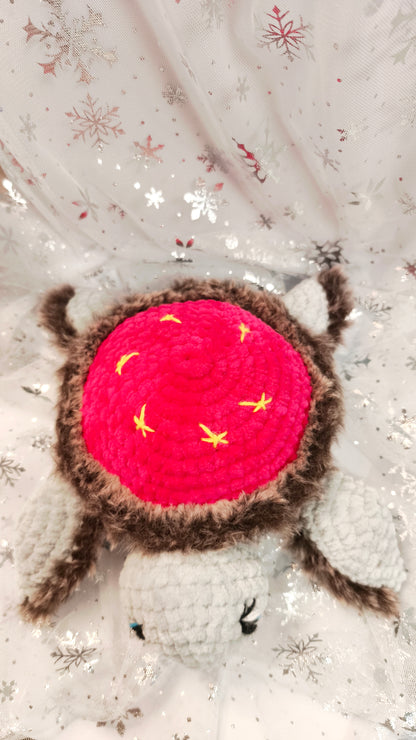 ❄️🐢 Winter Moon & Stars Schildkröte „Eirlys“ | Pink
