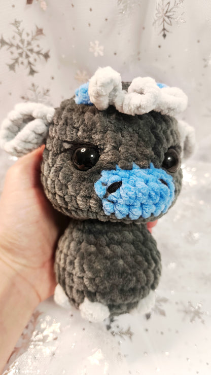 🐮❄️ Highland-Kuh „Ealga“ | Grau Blau | Irische Winterzeit